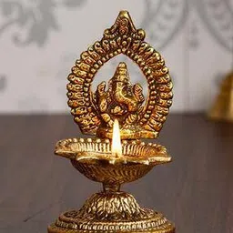 ecraftindia Lord Ganesha with Diya Handcrafted Showpiece-picture-27