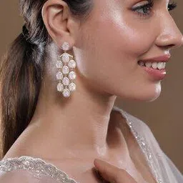 rubans Women Gold-Plated Stone-Studded Earrings-picture-37