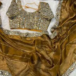 mansubha Striped Saree with Lace Border-picture-35