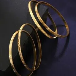 yellow chimes Set of 4 Gold-Plated Bangles-picture-25