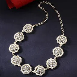 yellow chimes Kundan-Studded Hair Band-picture-30