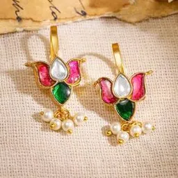 Women Gold-Plated Ruby Ear Cuffs-image-84