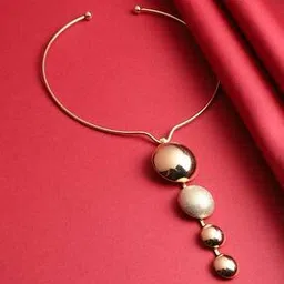 sohi Gold-Plated Circular Drop Necklace-picture-21