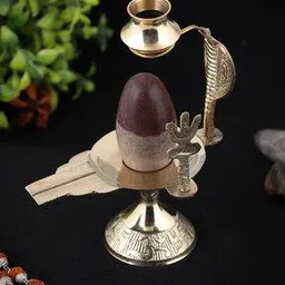 navyaksh Narmadeshwar Shiv Lingam with Nagfani Narmadeshwar Shivling Statue Showpiece-picture-45
