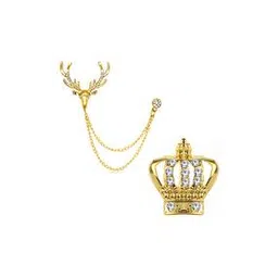Crown Stone-Studded Brooch-image-13
