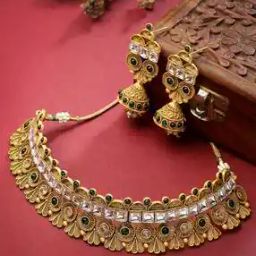 panash Gold-Plated Kundan-Studded Jewellery Set-picture-48