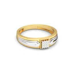 Yellow Gold Diamond Aaron Band Ring-image-75