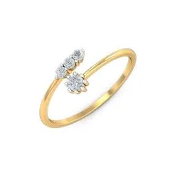 kuberbox Yellow Gold Diamond Traditional Twist Open Ring-picture-42