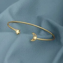 Women Gold Plated Cuff Link Bracelet-image-74