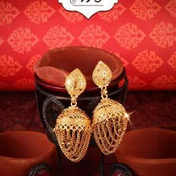 vighnaharta fashion jewellery Gold-Plated Jhumka Earrings-picture-42