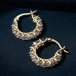 designs & you Gold-Plated American Diamond-Studded Hoop Earrings-picture-14