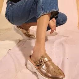 fausto Women Back Open Slip-Ons Shoes image 1