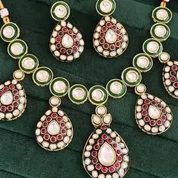 oye kudiye Women Gold-Plated Necklace & Earrings Set-picture-30