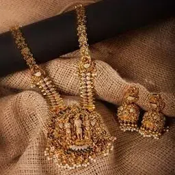 saraf rs jewellery Women Ethentic Necklace Earings Set-picture-52