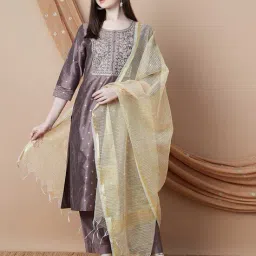 melange by lifestyle Women Ombre-Dyed Dupatta with Tassels image 1