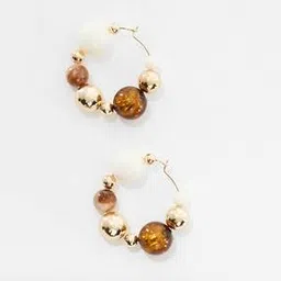 asos design Hoop Earrings with Mixed Bead Design-picture-51