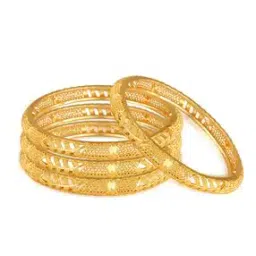 vighnaharta fashion jewellery Women Set of 4 Gold-Plated Bangles-picture-10