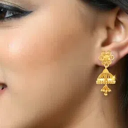 vighnaharta fashion jewellery Women Gold-Plated Jhumka Earrings-picture-34