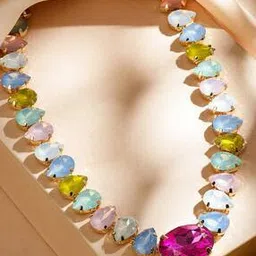 rubans Women Gold-Plated Stone Studded Necklace-picture-47