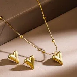 rubans voguish Women Gold-Plated Necklace & Earings Set-picture-29