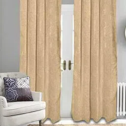 saral home Set of 2 Abstract Pattern Eyelet Door Curtains-picture-31