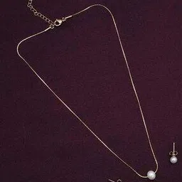 palmonas Women Gold-Plated Necklace & Earrings Set-picture-11
