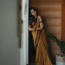 paramparik textile Women Kanjeevaram Silk Saree with Contrast Border-picture-20