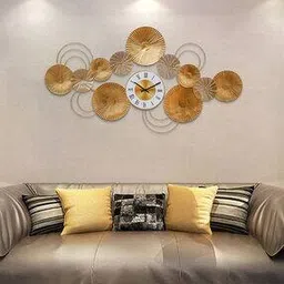 chronikle Round Rings Horizontal Metal Wall Clock-picture-14