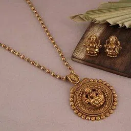 layken Women Gold-Plated Necklace & Earrings Set-picture-37