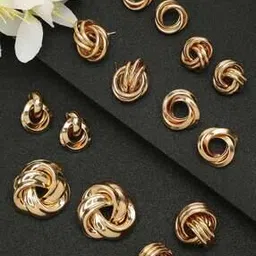 youbella Set of 7 Gold-Plated Stud Earrings-picture-35