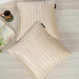 hosta homes Square Shape Velvet Cushion Covers Pack of 2  image 1