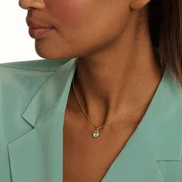 ted baker Women Gold-Plated Stone-Studded Pendant with Chain image 1