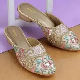 mochi Women Embroidered Round-Toe Mules-picture-47