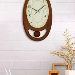 chronikle Oval-Shaped Analogue Pendulum Wall Clock-picture-50