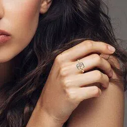 valanova Women Sterling Silver Rose Gold-Plated Lab Grown Diamond Ring-picture-35