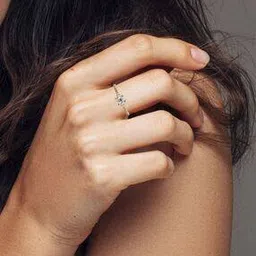 valanova Women Sterling Silver Rose Gold-Plated Lab Grown Diamond-Studded Ring-picture-44