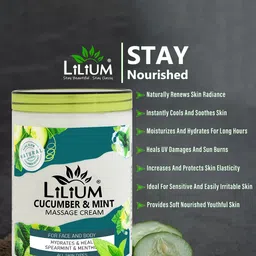 Lilium Massage Cream Cucumber & Mint -900ml image 4
