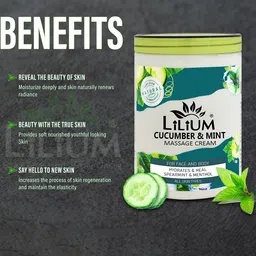 Lilium Massage Cream Cucumber & Mint -900ml image 3