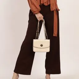 Shein Full Length High Rise Relaxed Fit Pleated Trousers-picture-52