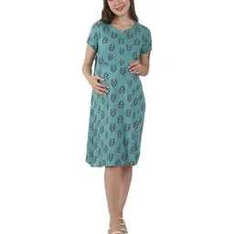 mama & bebe Block Print Shift Dress with Back Tie-Up-picture-21