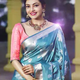 indie picks Women Art Silk Saree image 1