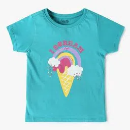 yousta Girls Graphic Print Regular Fit Crew-Neck T-Shirt-picture-23