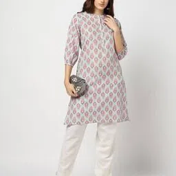 Women Floral Print Straight Kurta with Insert Pocket-image-25