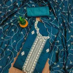 svaraa Women Embroidery Unstitched Dress Material-picture-35