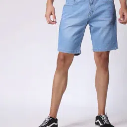 zaysh Men Washed Regular Fit Denim Shorts  image 1