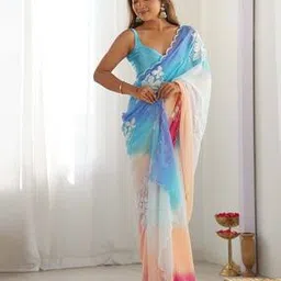 ri-wah Women Saree with Scalloped Border-picture-18