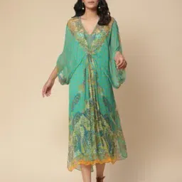 aarke ritu kumar Paisley Print Kaftan Dress with Inner-picture-21