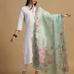 svaraa Women Embroidered Dupatta image 1
