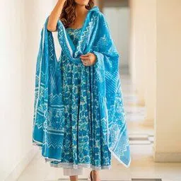 taranjal Printed Flared Kurta with Pants & Dupatta-picture-22