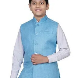 pixie n prince  Boys Cotton Sleeveless Jacket -picture-35